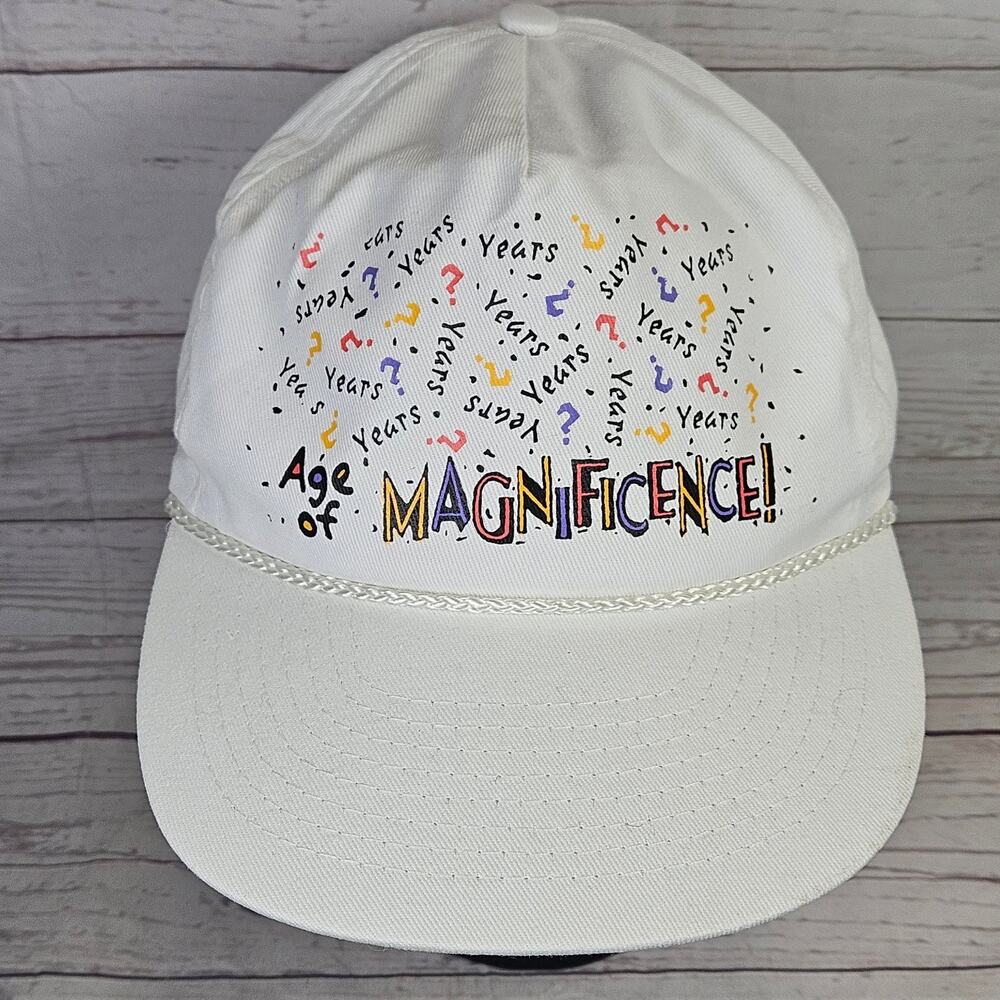 MOHR'S Hat Age of Magnificence Rope Snapback Adjustable White OSFA